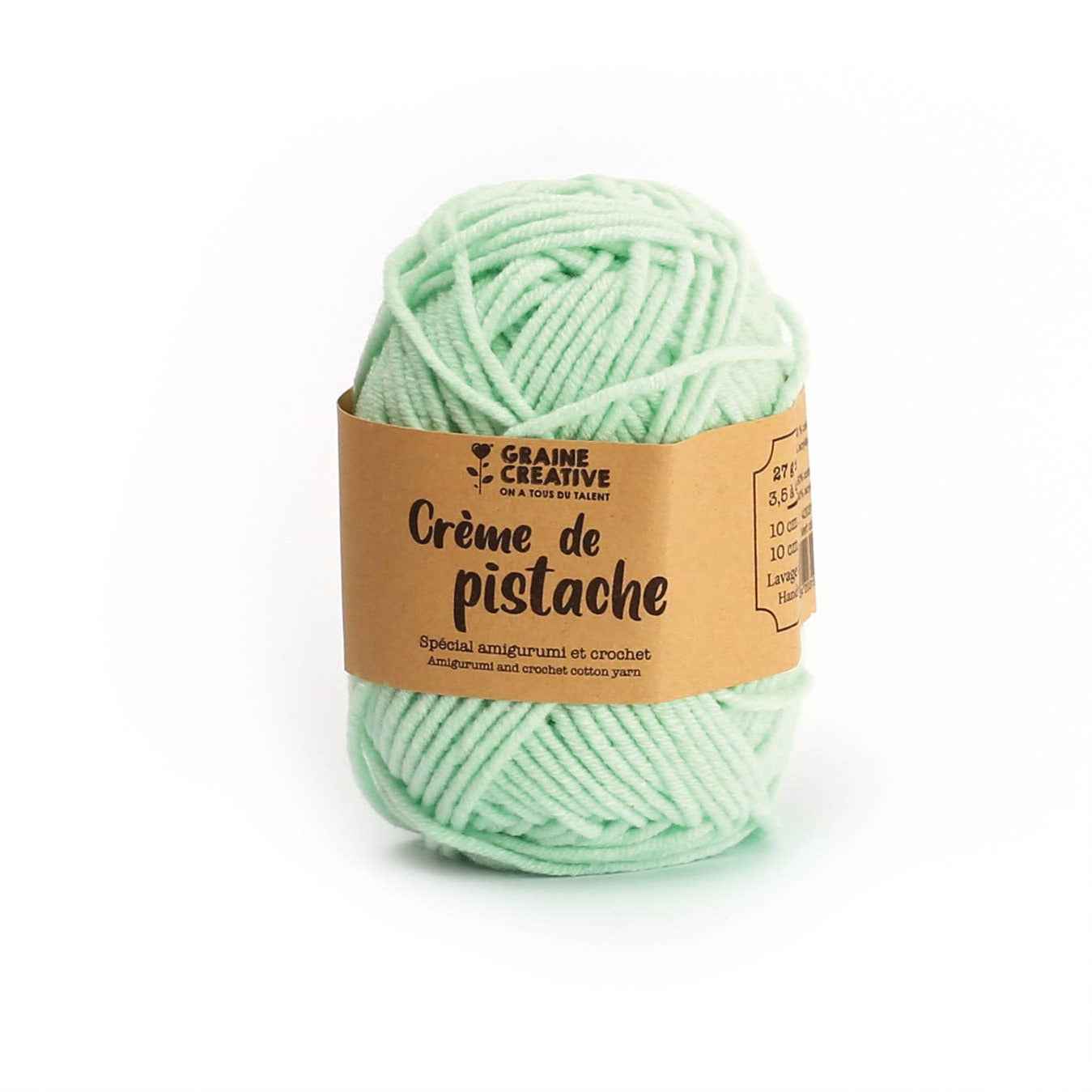 Graine Créative Vaaleanvihreä Puuvillalanka 27g n. 55m - Amigurumi