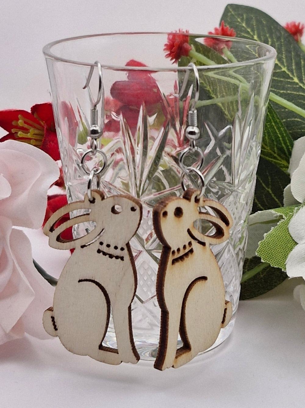 PUPU Korvakorut Puuvanerista - Söpöt Eläinkorvakorut