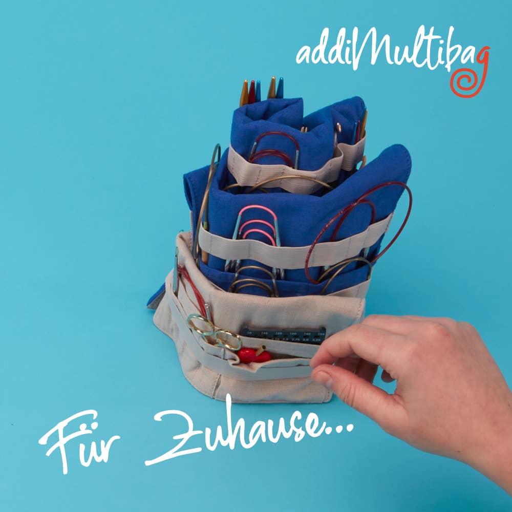 Addi Multibag Canvas Puikko- ja Koukkukotelo - Neulontavälineiden Säilytys