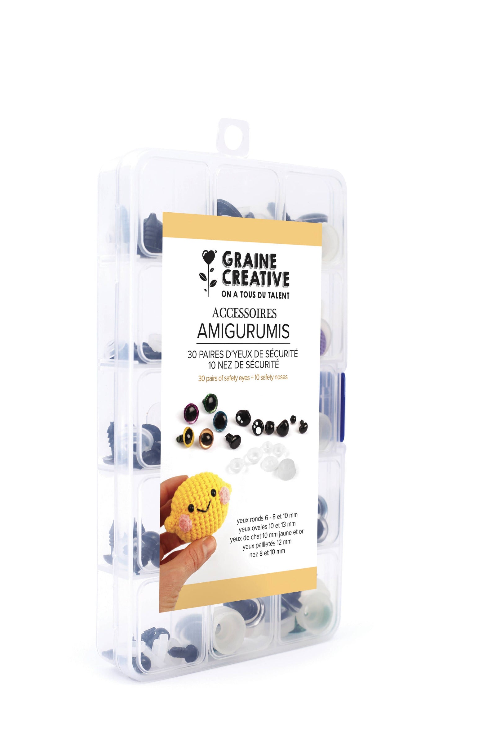 Amigurumi Turvasilmät ja Nenät - 40 kpl setti