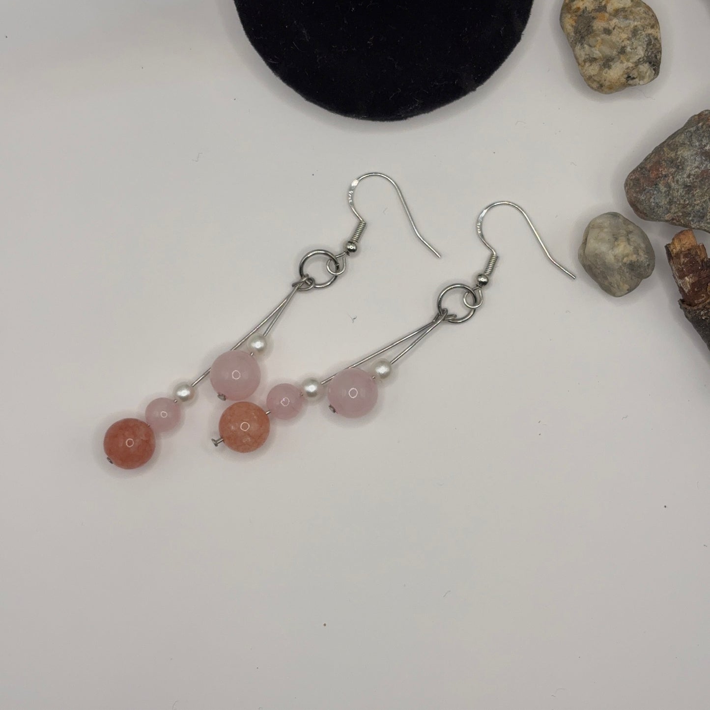 ROSE QUARTZ - earrings