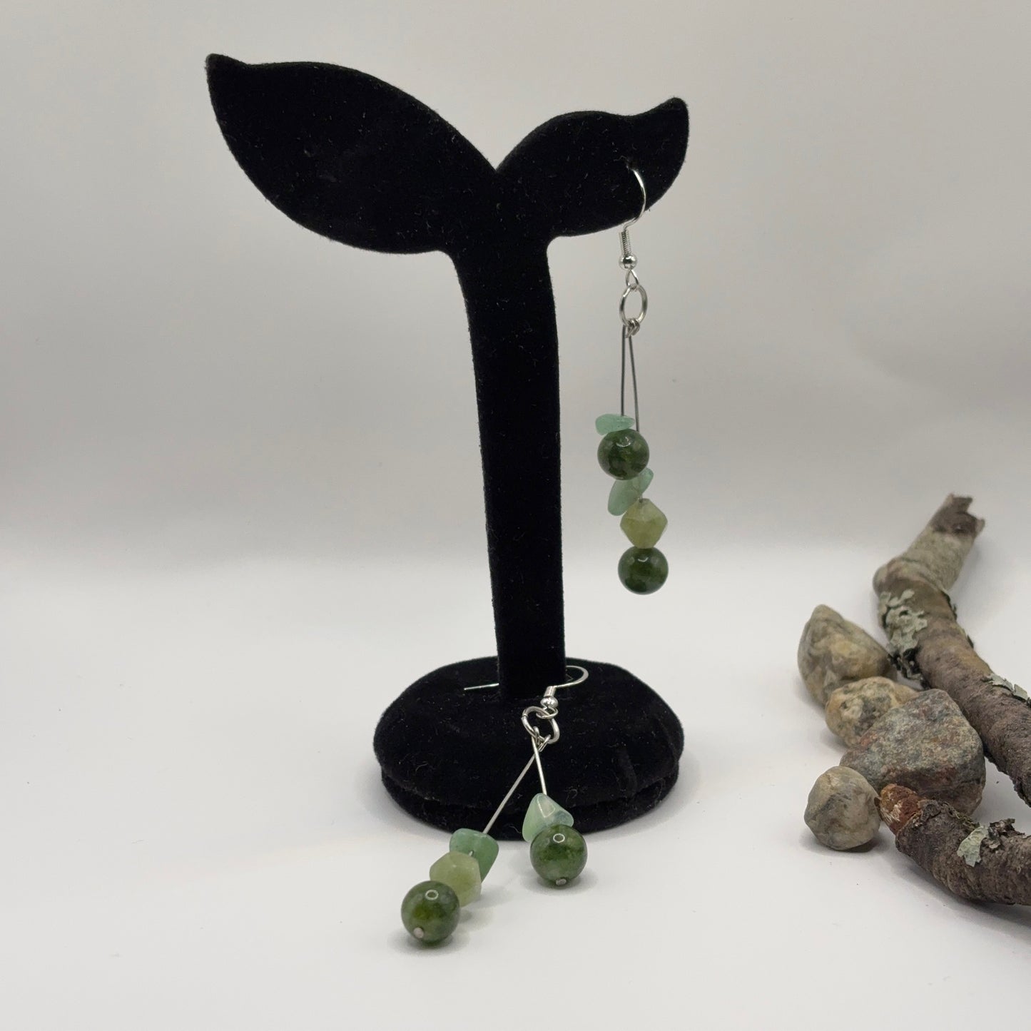 JASPIS - earrings made of Jasper and Aventurine