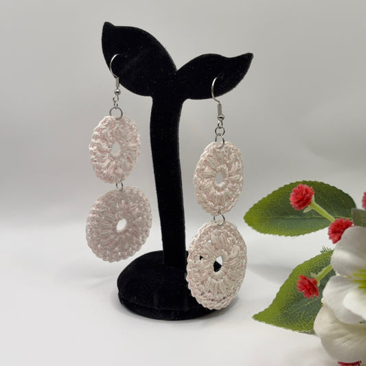 DOUBLE - Virkatut Korvakorut Puuvillalangasta