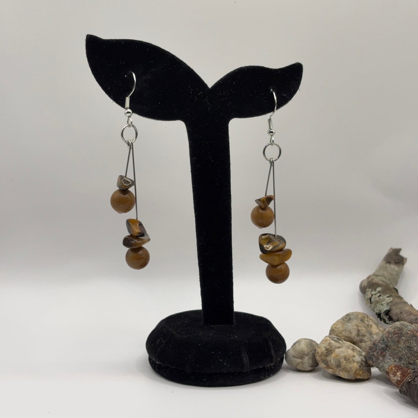 TIGER JASPER - earrings