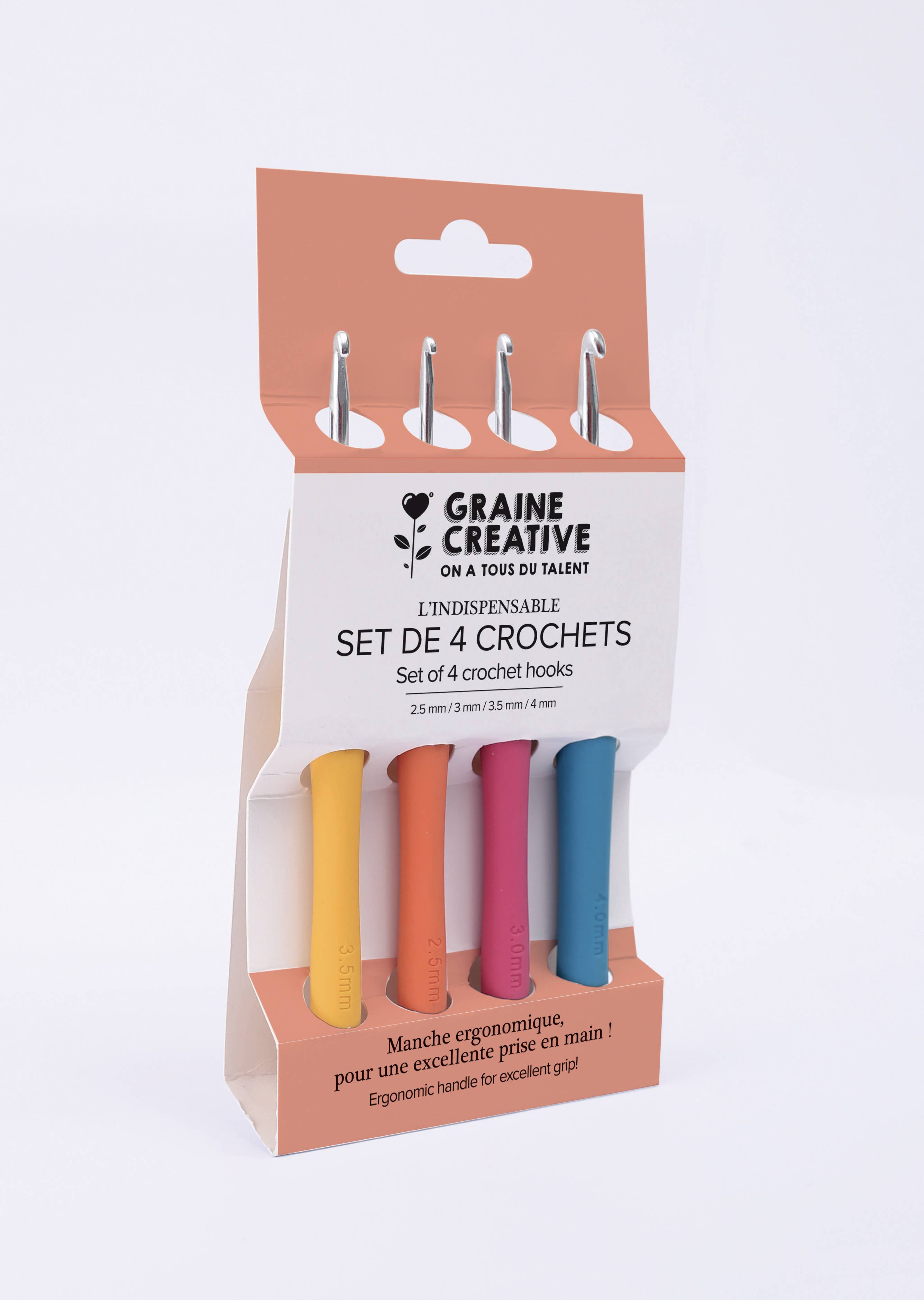 Virkkauskoukku Setti 4 kpl Graine Créative