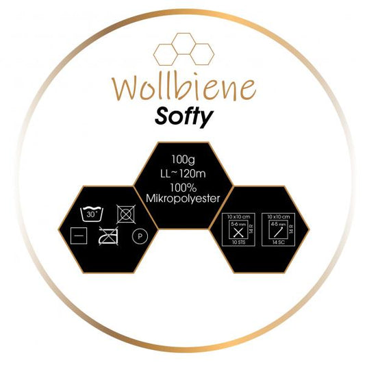 Wollbiene Softy Chenille Lanka 100g - Vaalea oranssi 30 - Super Bulky Pehmeä Samettilanka