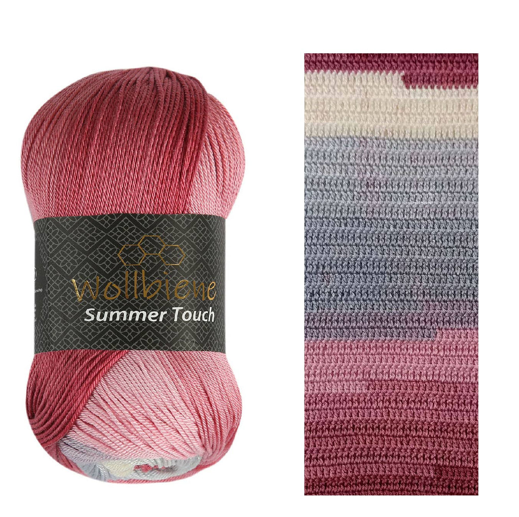 Wollbiene Summer Touch Batik 100g - Kaunis Väriliukuma Lanka