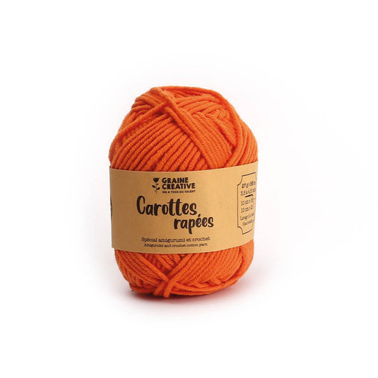 Orange Cotton Yarn 27g approx. 55m - Amigurumi