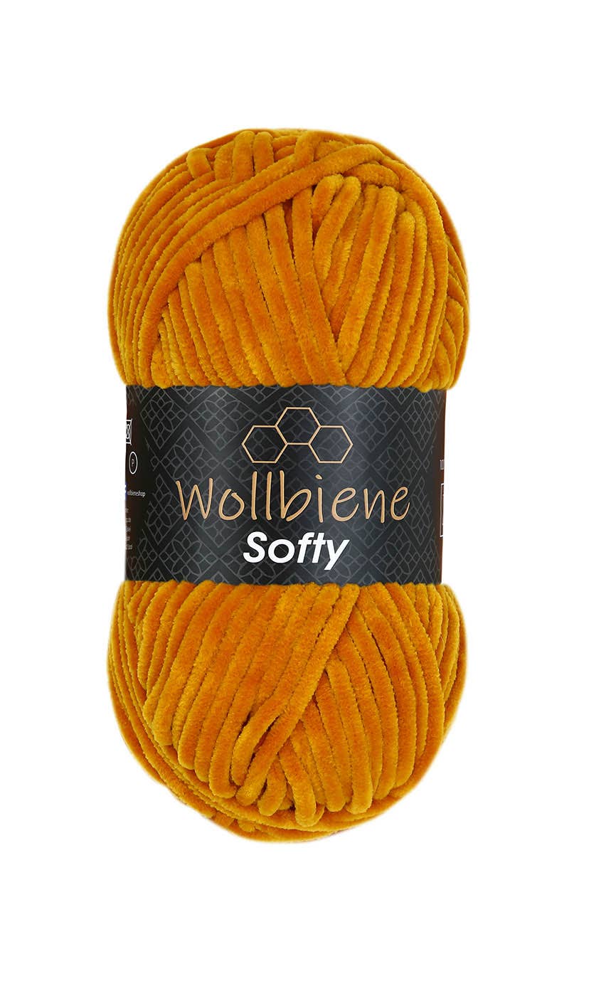 Wollbiene Softy Chenille Lanka 100g - Kulta 82