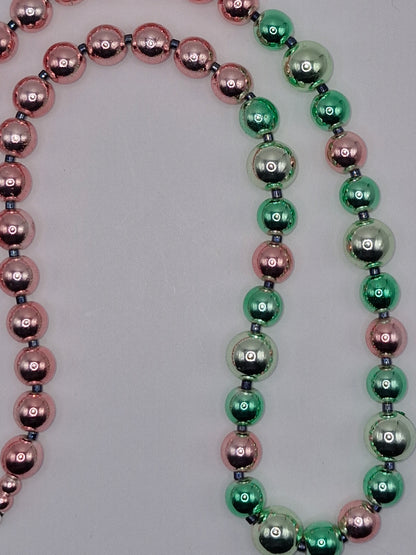 HEHKU - necklace made of light pink and green Hematite stone 52cm