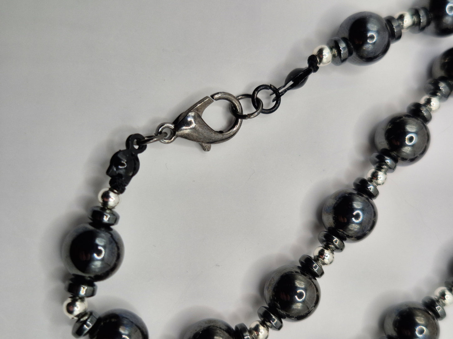 DARK - necklace made of hematite stone 56cm
