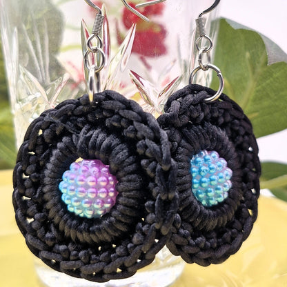 Virkatut korvakorut BLACK