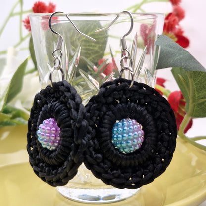 Virkatut korvakorut BLACK