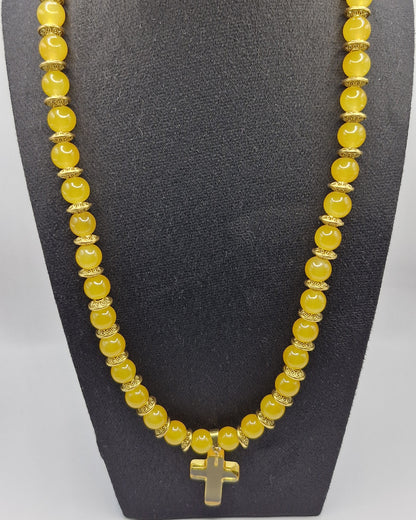 Keltainen Lasikaulakoru - Auringonkeltaista Eleganssia