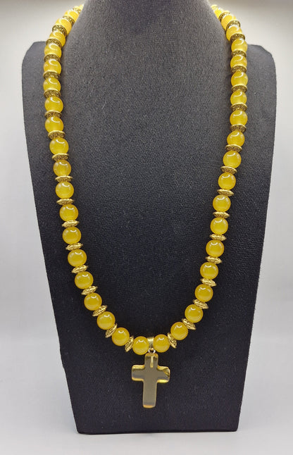 Keltainen Lasikaulakoru - Auringonkeltaista Eleganssia