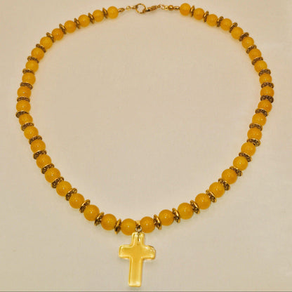 Keltainen Lasikaulakoru - Auringonkeltaista Eleganssia