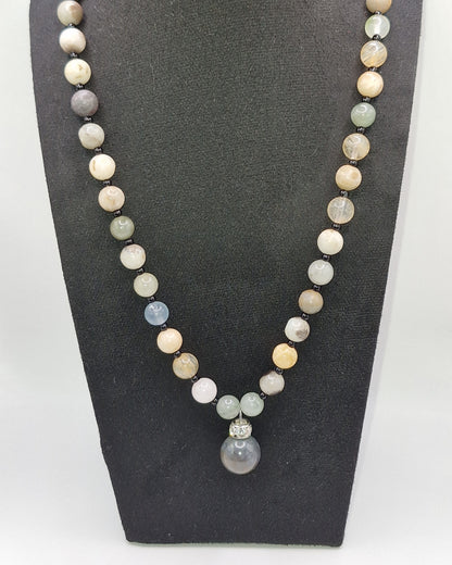 EARTH Necklace Made of Natural Stones 47.5cm - Adjustable Grounding Power Jewelry