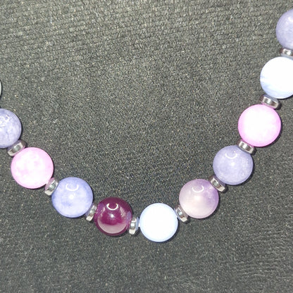 HAPPY - stone necklace made of natural stones 45cm