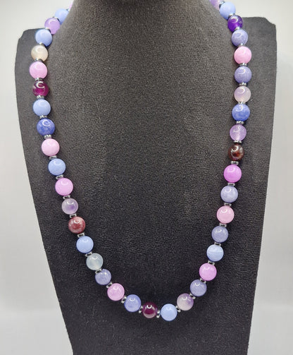 HAPPY - stone necklace made of natural stones 45cm