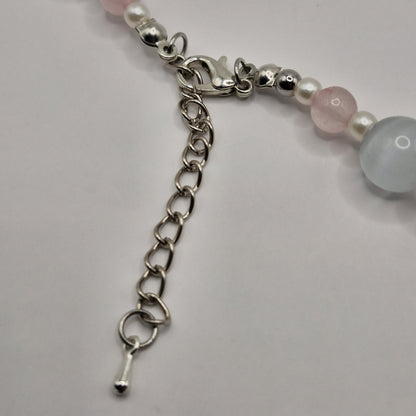 HAPPY - pink stone necklace 52cm