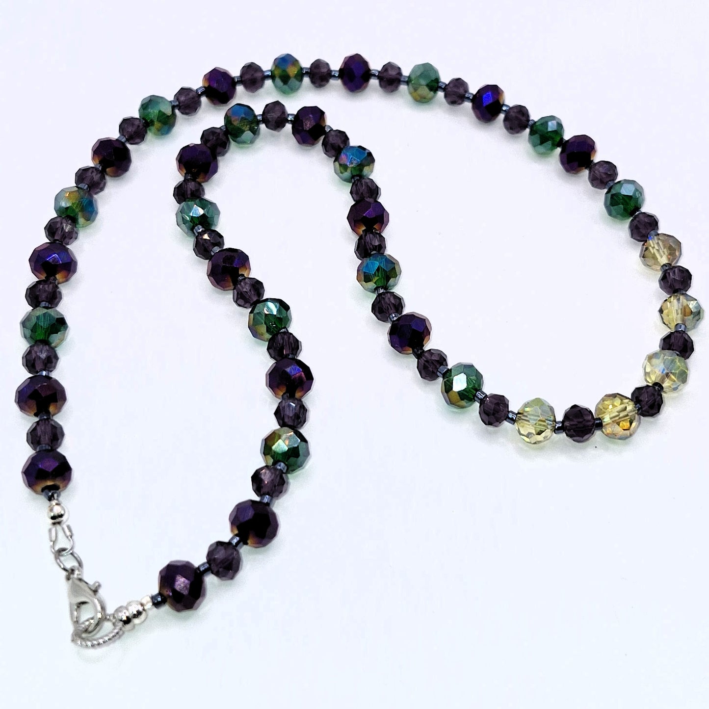 FASETTI Glass Necklace 51cm - Faceted Crystal Hand Knotted