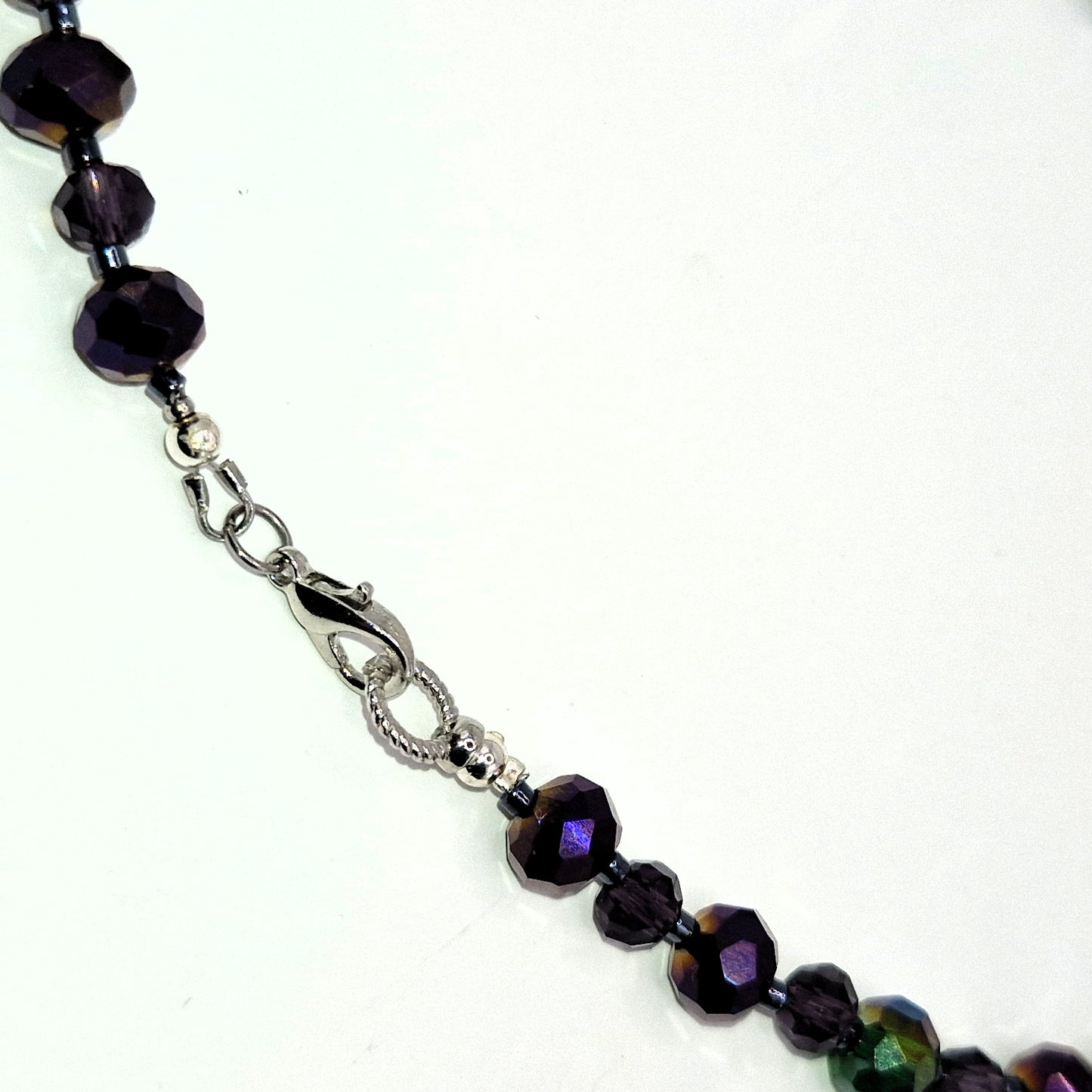 FASETTI Glass Necklace 51cm - Faceted Crystal Hand Knotted