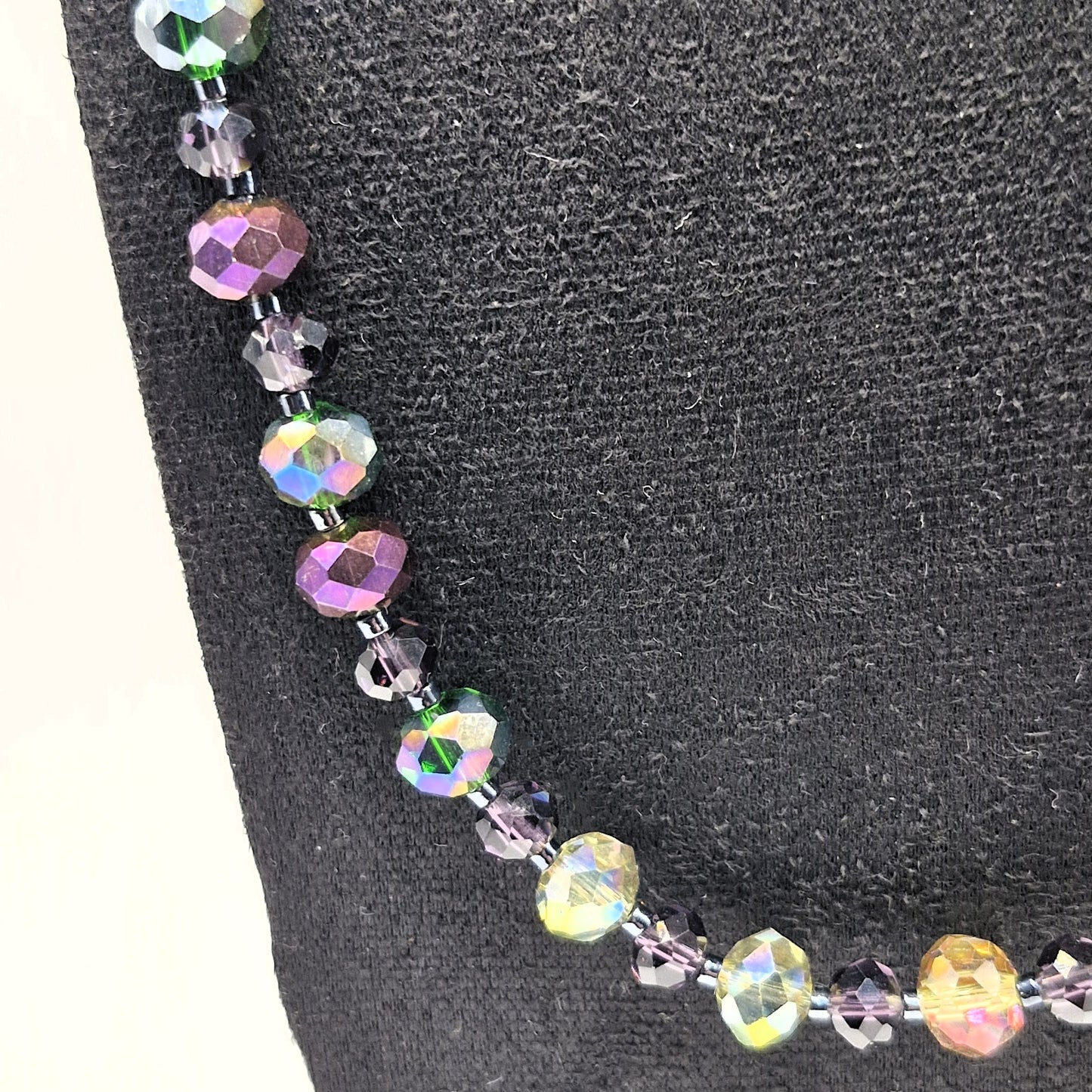 FASETTI Glass Necklace 51cm - Faceted Crystal Hand Knotted