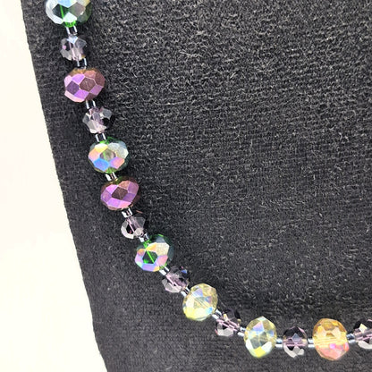 FASETTI Lasikaulakoru 51cm - Fasettihiottu Kristalli Käsinsolmittu