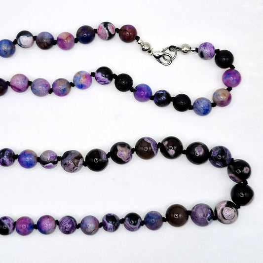 AGATE Stone Necklace 86cm - Long Statement Power Jewelry Layered