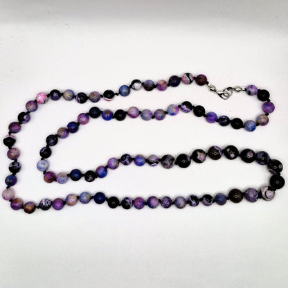 AGATE Stone Necklace 86cm - Long Statement Power Jewelry Layered