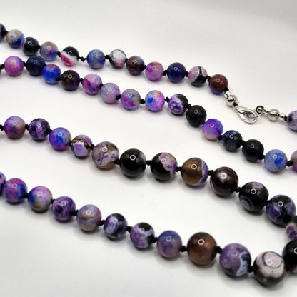 AGATE Stone Necklace 86cm - Long Statement Power Jewelry Layered