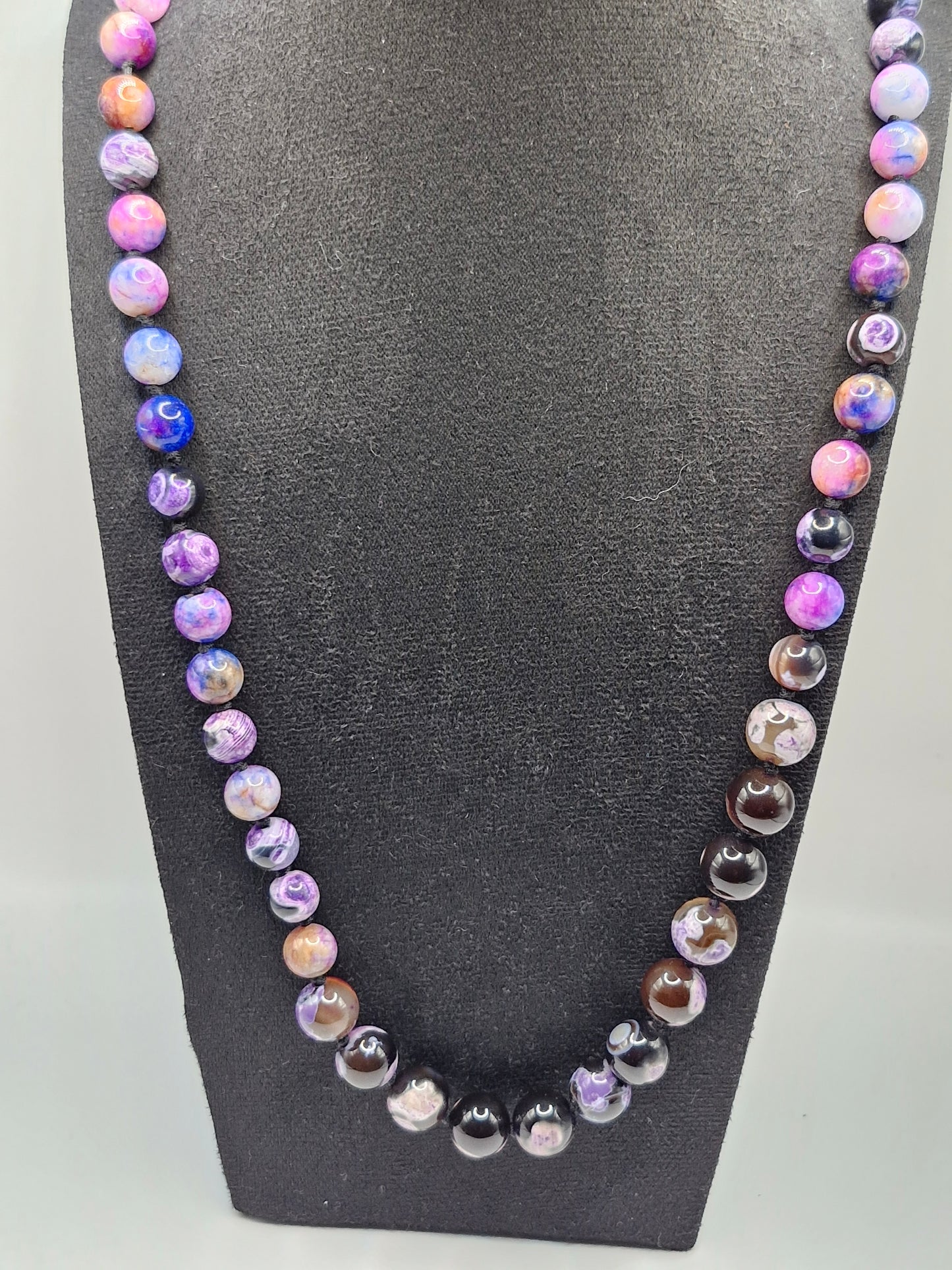 AGATE Stone Necklace 86cm - Long Statement Power Jewelry Layered