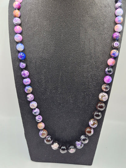 AGATE Stone Necklace 86cm - Long Statement Power Jewelry Layered