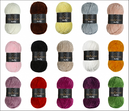 Wollbiene Softy Chenille Lanka 100g - Vaalea oranssi 30