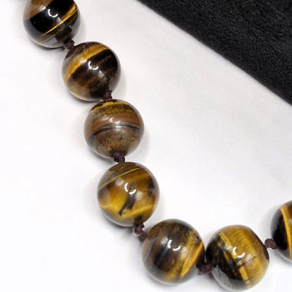 TIGER - hand-knotted necklace from Tiger's Eye 65cm