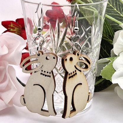 PUPU Korvakorut Puuvanerista - Söpöt Eläinkorvakorut