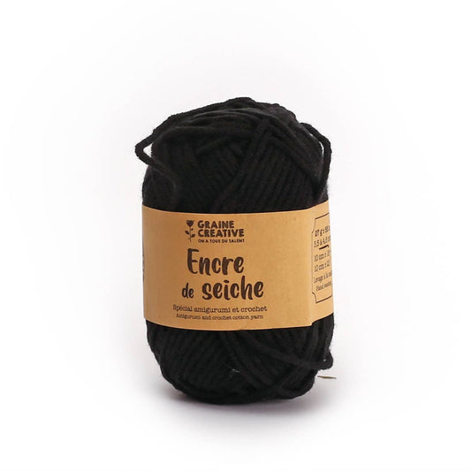 Black Cotton thread 27g approx. 55m - Amigurumi