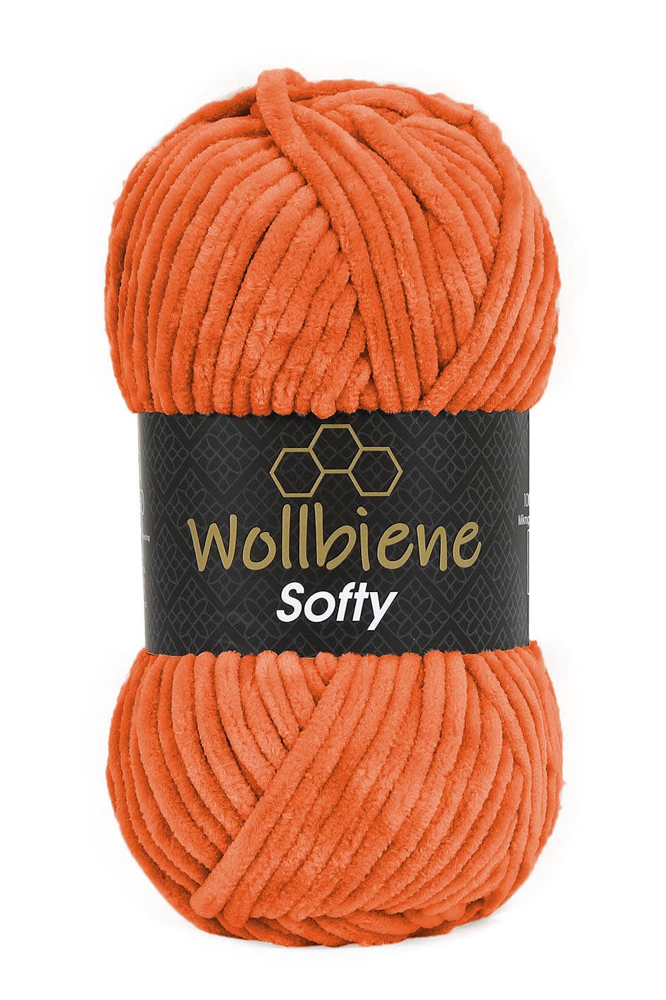 Wollbiene Softy Chenille Lanka 100g - Super Bulky Pehmeä Samettilanka - Punainen-oranssi 48