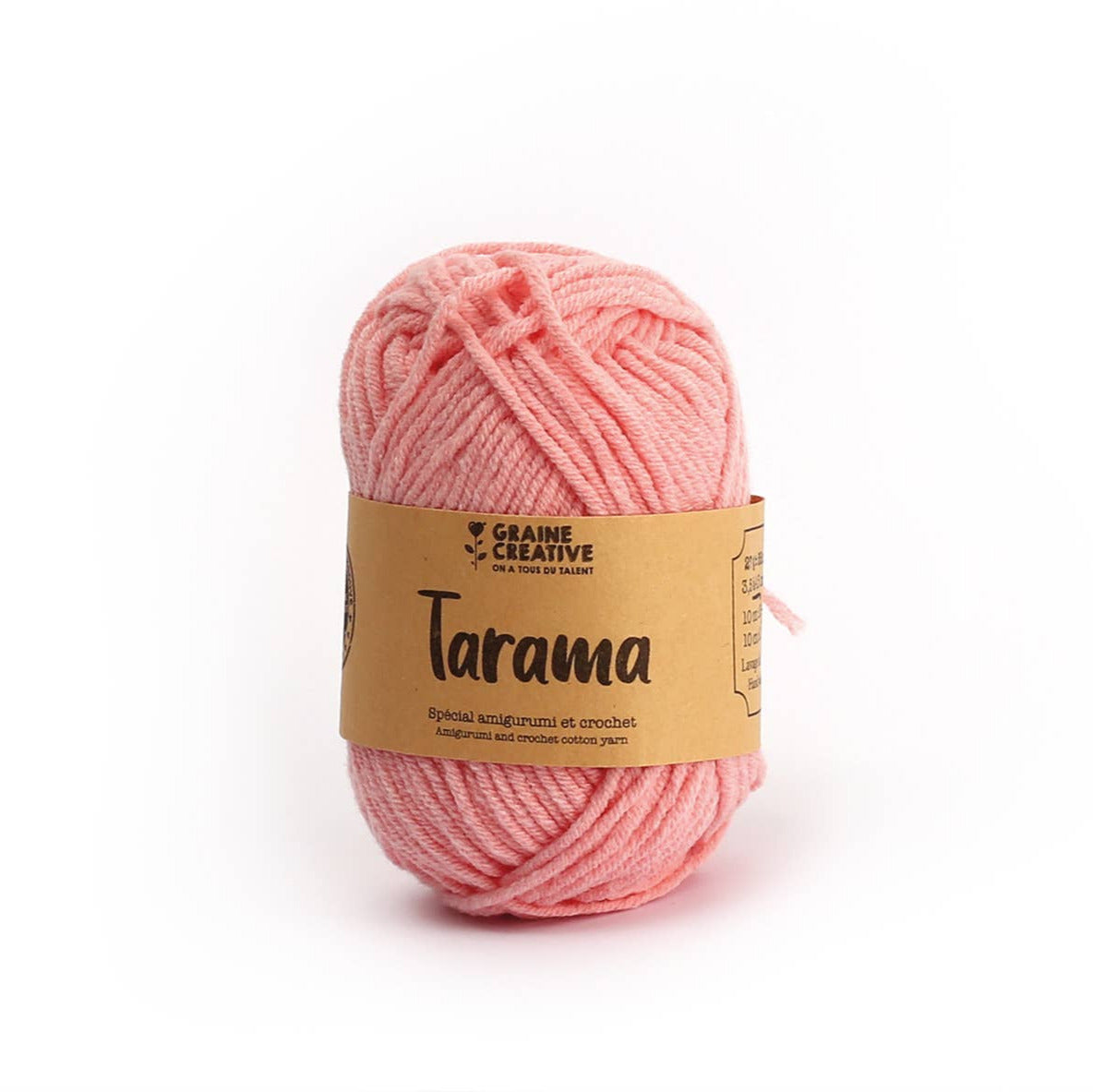 Graine Créative Vaaleanpunainen Puuvillalanka 27g n. 55m - Amigurumi