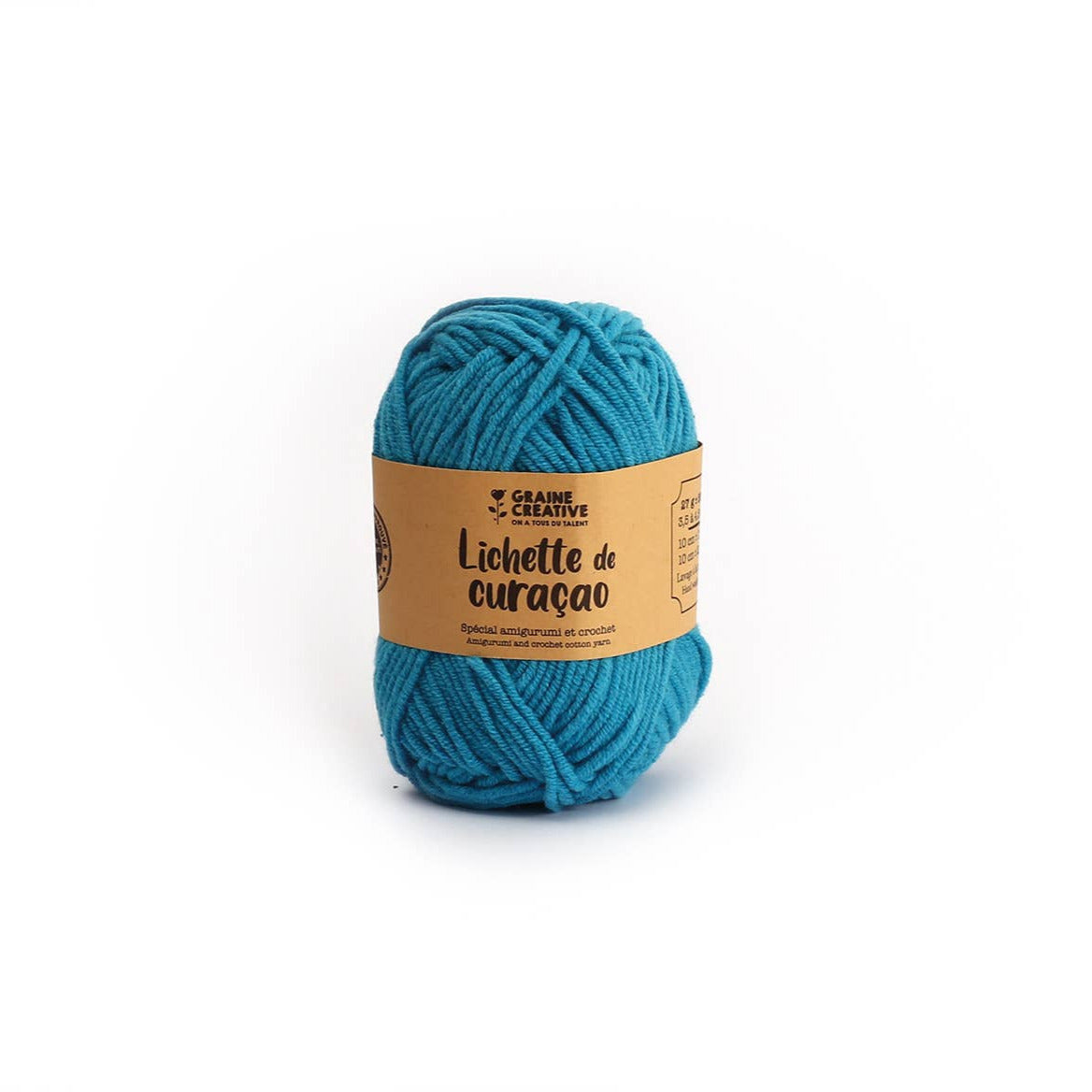 Graine Créative Turkoosi Puuvillalanka 27g n. 55m - Amigurumi Curacao