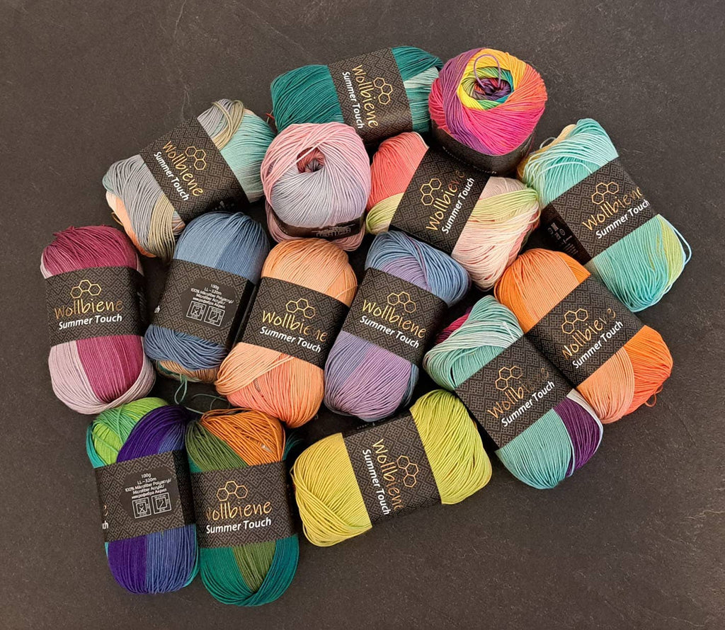 Wollbiene Summer Touch Batik 100g - Kaunis Väriliukuma Lanka