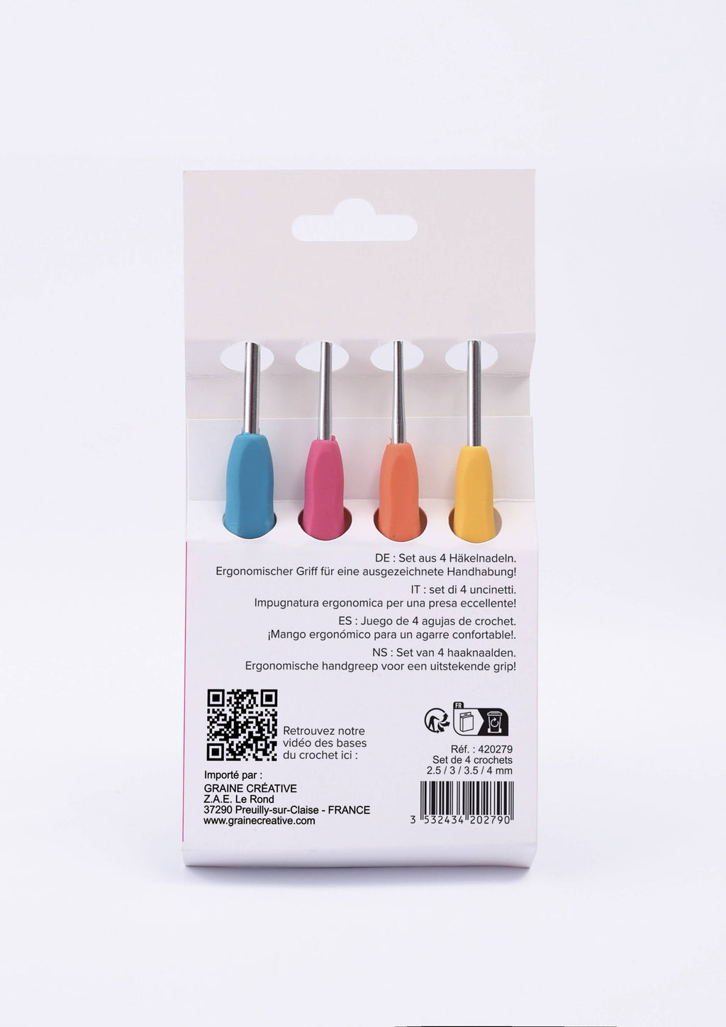 Virkkauskoukku Setti 4 kpl Graine Créative