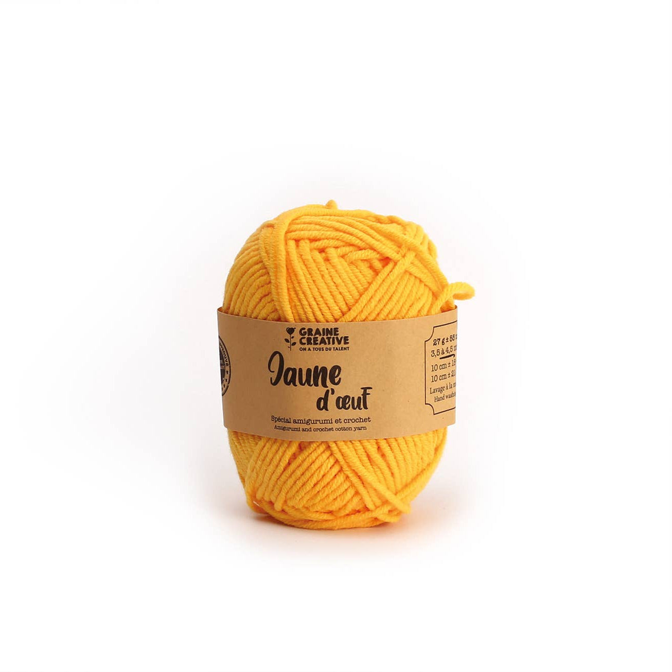 Graine Créative Keltainen puuvillalanka 27g n. 55m  - Amigurumi
