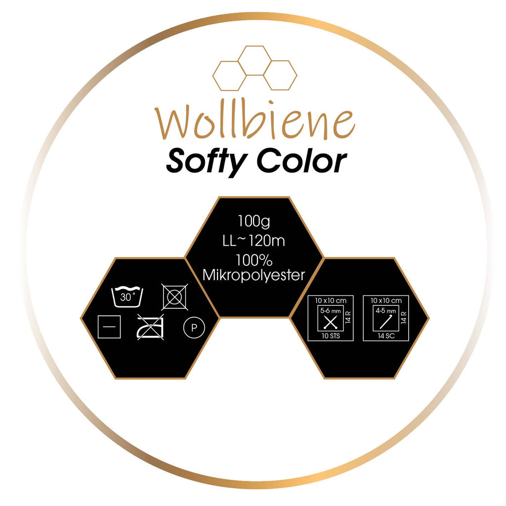 Wollbiene Softy Color Chenille Wool 100g - Pehmeä Neulonta Lanka