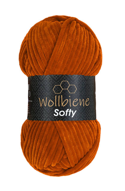 Wollbiene Softy Chenille Lanka 100g - Karamelli 08