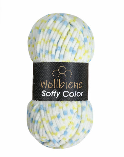Wollbiene Softy Color Chenille Wool 100g - Pehmeä Neulonta Lanka