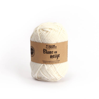 Graine Créative Valkoinen Puuvillalanka 27g n. 55m - Amigurumi