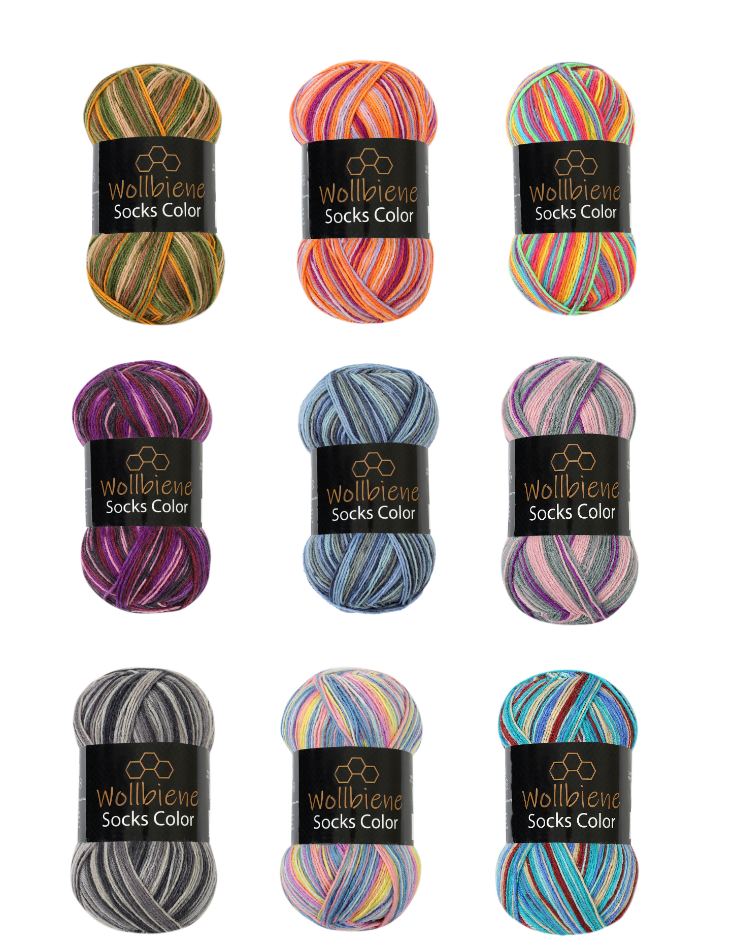 WollBiene Sukkalanka 100g 4-säikeinen neulontalanka