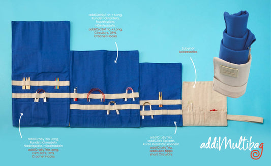 Addi Multibag Canvas Puikko- ja Koukukotelo - Neulontavälineiden Säilytys