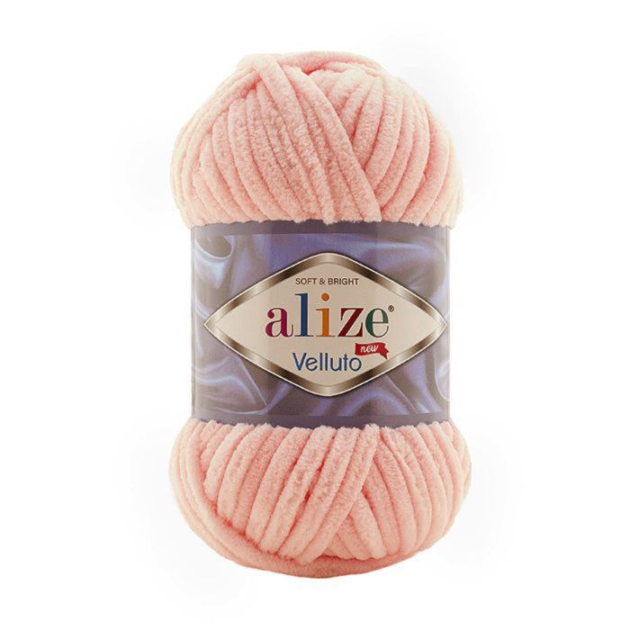 ALIZE Velluto 100g persikka 340 - Pehmeä Samettilanka